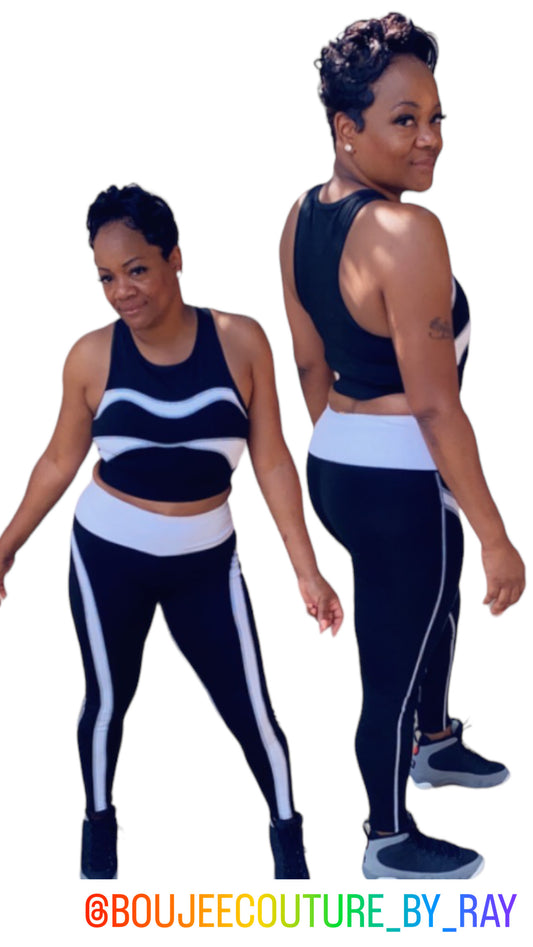 Zebra stripes workout set